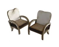1:48th Pair of 1930s Fireside Chairs