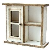 1:24th Glazed Wall & Shelf Cupboard