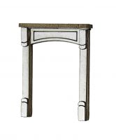 1:48th Arched Kitchen Fireplace