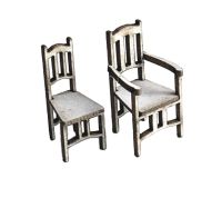 1:48th Arts & Crafts Dining Suite (6 chairs)