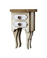 1:48th Pair of Shabby Chic Bedside Drawers