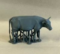 3D Cow With Horns