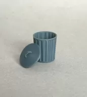 3D 1:48th Outdoor Dustbin & Lid
