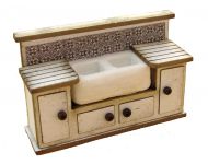 1:48th Double Sink cabinet Kit