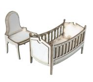 1:24th Georgian Cot & Nursery Chair