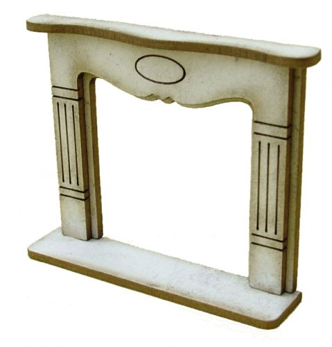 1:48th Large Shabby Chic Fire Surround Kit