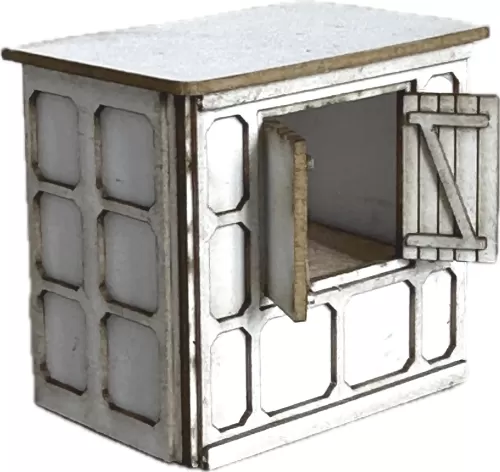 1:48th Medieval Box Bed