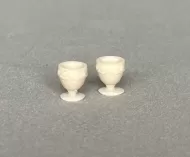3D 1:48th Pair of Small Scalloped Urns