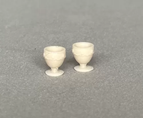 3D 1:48th Pair of Small Scalloped Urns