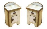 1:48th Retro Bedside Cupboards (pair of) 