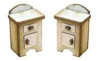 1:48th Retro Bedside Cupboards (pair of) 