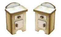 1:48th Retro Bedside Cupboards (pair of) 