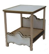 1:48th Shabby Chic Four Poster Bed