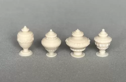 3D 1:48th Set of 4 Large Lidden Urns