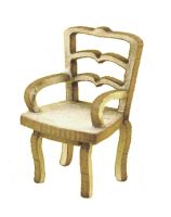 1:48th Pair of Shabby Chic Carver Chair Kit