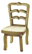 1:48th Pair of Shabby Chic Dining Chairs Kit