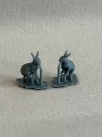 3D 1:48th Pair of Smooth Haired Rabbits