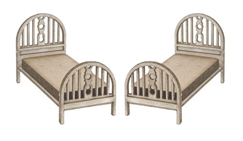 1:48th Twin Cartwheel Beds (Pair)