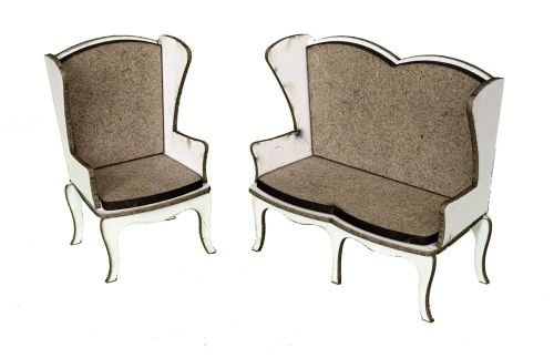 1:24th Wingback Chair & Settee