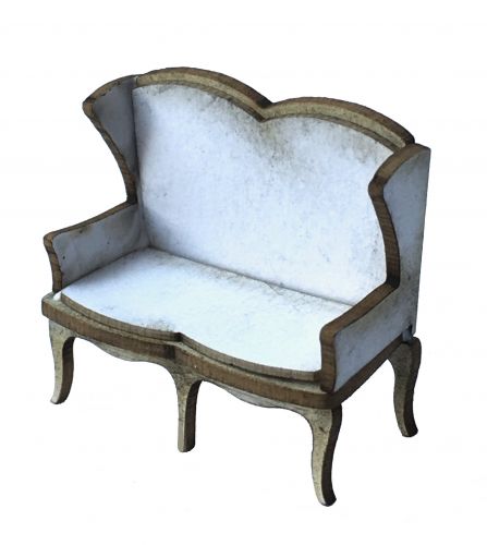 1:48th Wingback Settee Kit